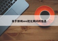 关于郑州seo优化顾问的信息