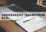 小程序开发文档怎么写（微信小程序开发文档怎么写）