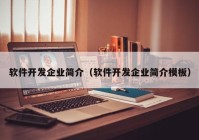 软件开发企业简介（软件开发企业简介模板）