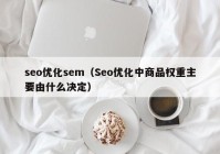 seo优化sem（Seo优化中商品权重主要由什么决定）