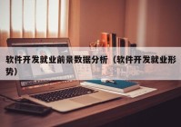 软件开发就业前景数据分析（软件开发就业形势）